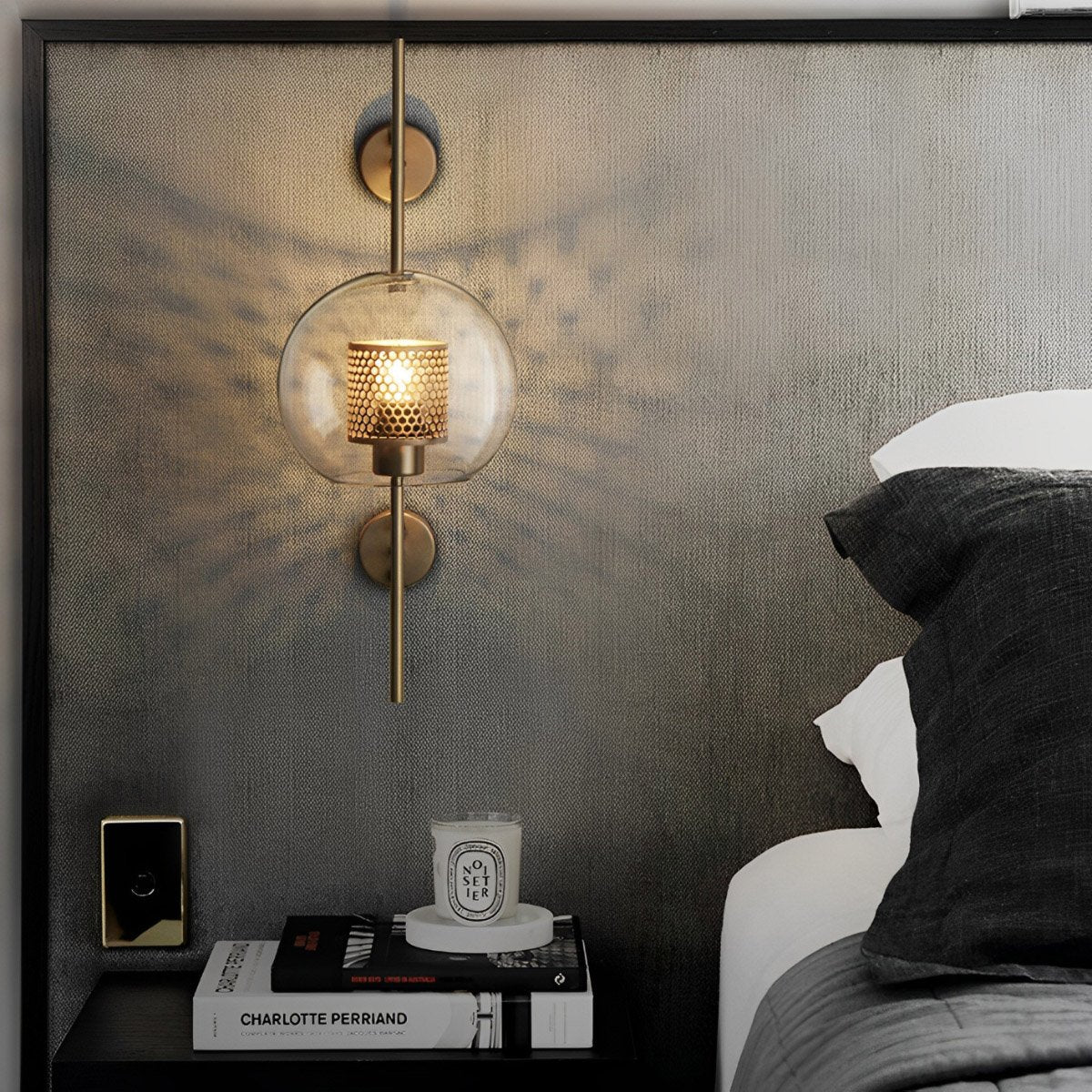 Vintage Luxury Industrial Glass Globe LED Wall Sconces - Flare Shack