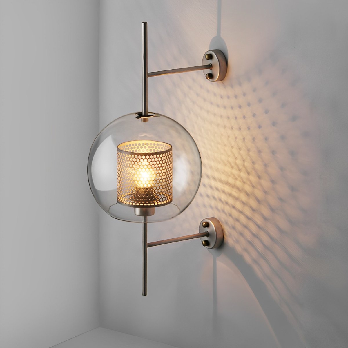 Vintage Luxury Industrial Glass Globe LED Wall Sconces - Flare Shack