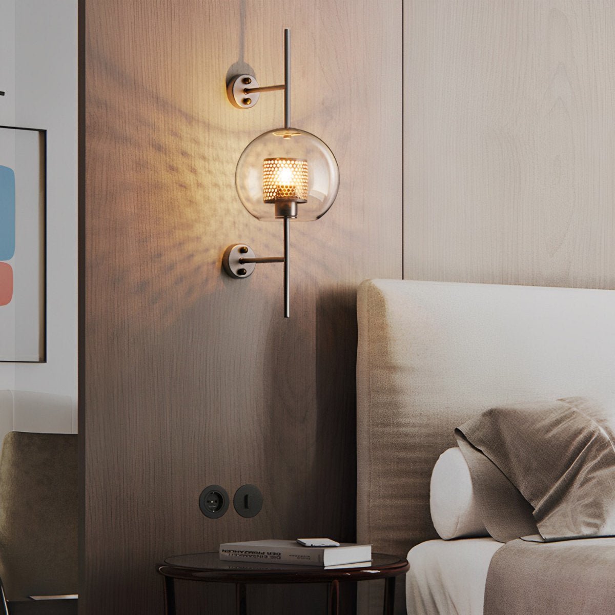Vintage Luxury Industrial Glass Globe LED Wall Sconces - Flare Shack