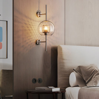Vintage Luxury Industrial Glass Globe LED Wall Sconces - Flare Shack