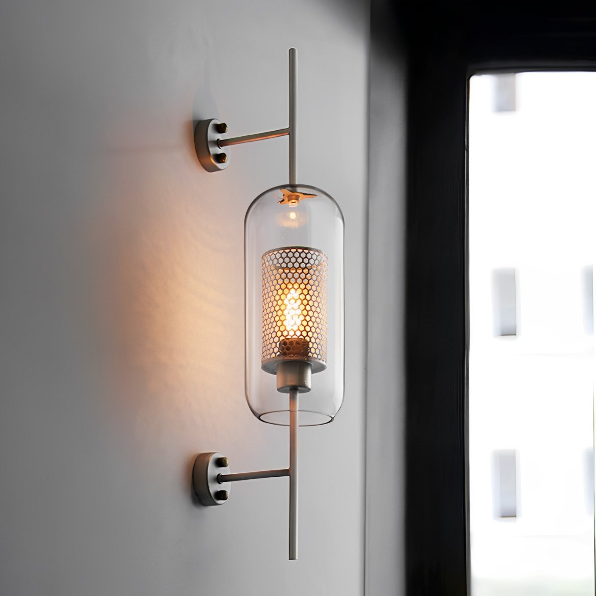 Vintage Luxury Industrial Glass Globe LED Wall Sconces - Flare Shack