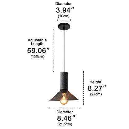 Vintage Minimalist Industrial Iron Mesh Bar LED Pendant Lights
