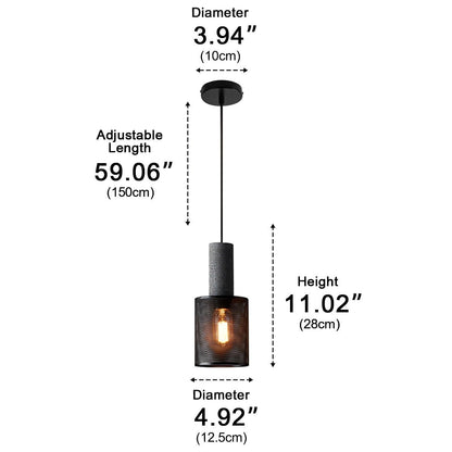 Vintage Minimalist Industrial Iron Mesh Bar LED Pendant Lights