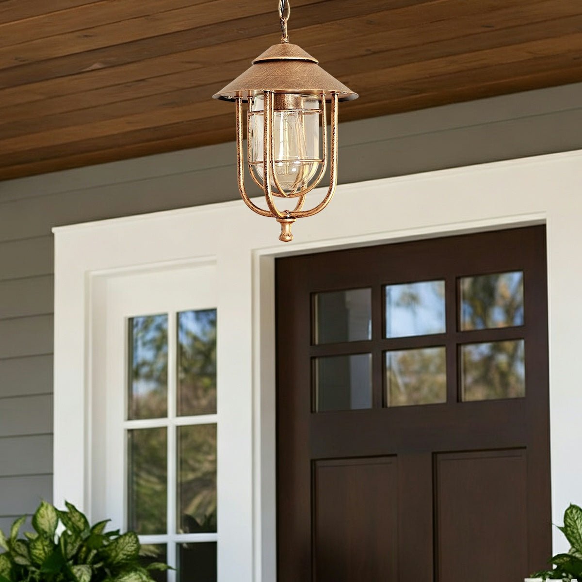 Vintage Rustic Birdcage Waterproof Outdoor LED Lantern Pendant Lights - Flare Shack