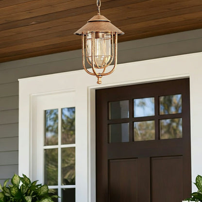 Vintage Rustic Birdcage Waterproof Outdoor LED Lantern Pendant Lights - Flare Shack