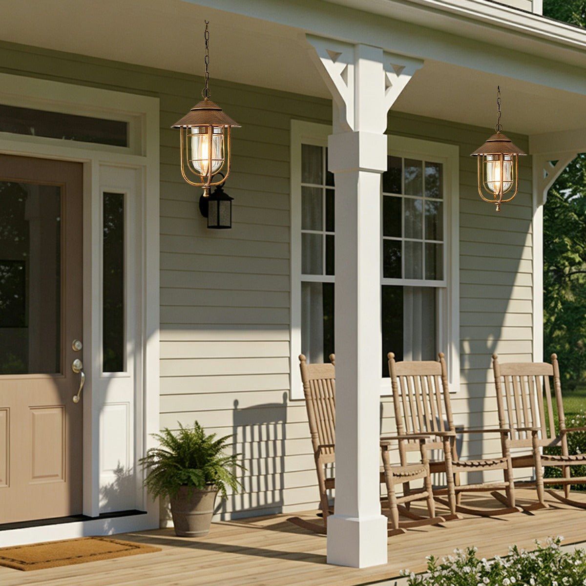 Vintage Rustic Birdcage Waterproof Outdoor LED Lantern Pendant Lights - Flare Shack