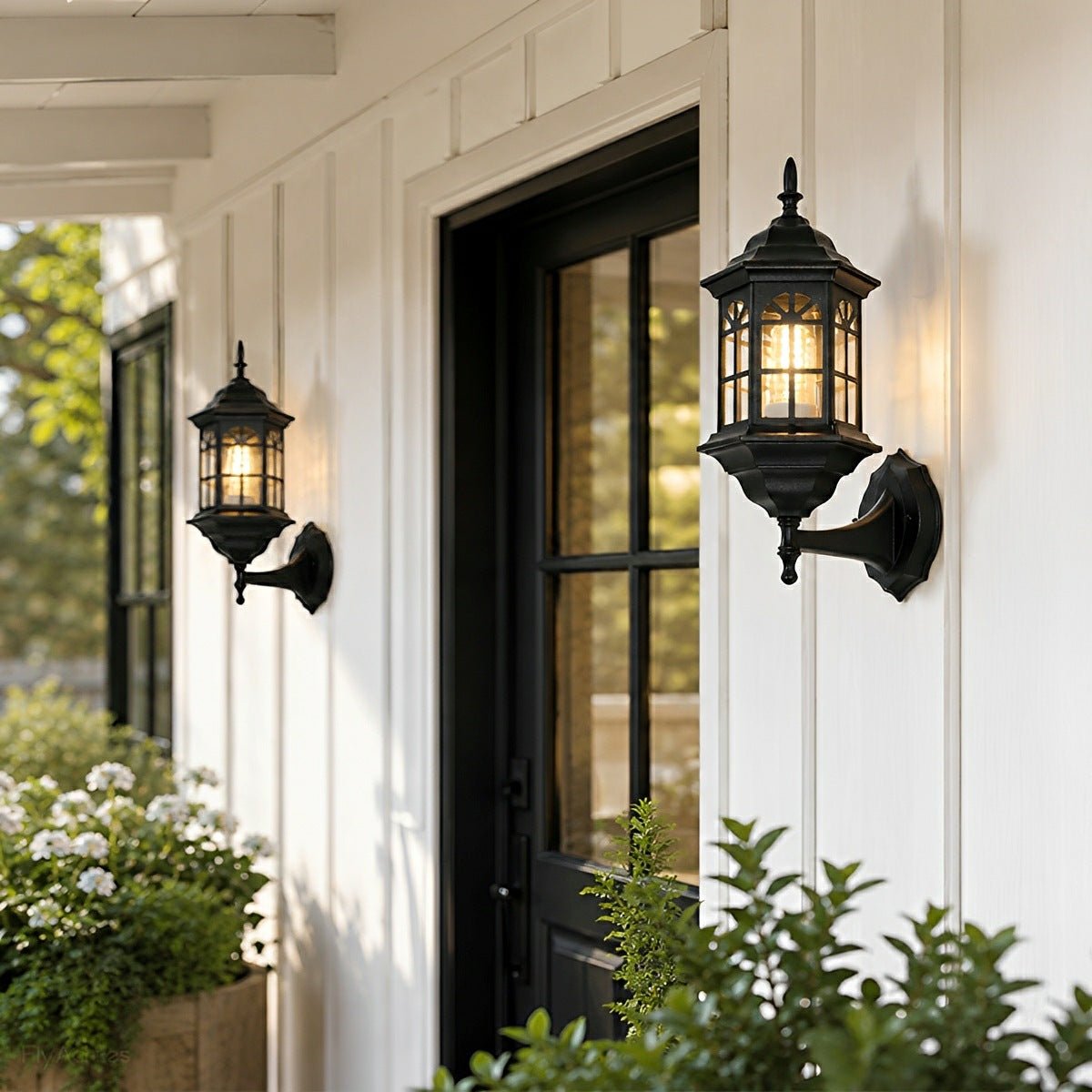 Vintage Rustic Castle Waterproof Outdoor LED Porch Light Wall Lights - Flare Shack