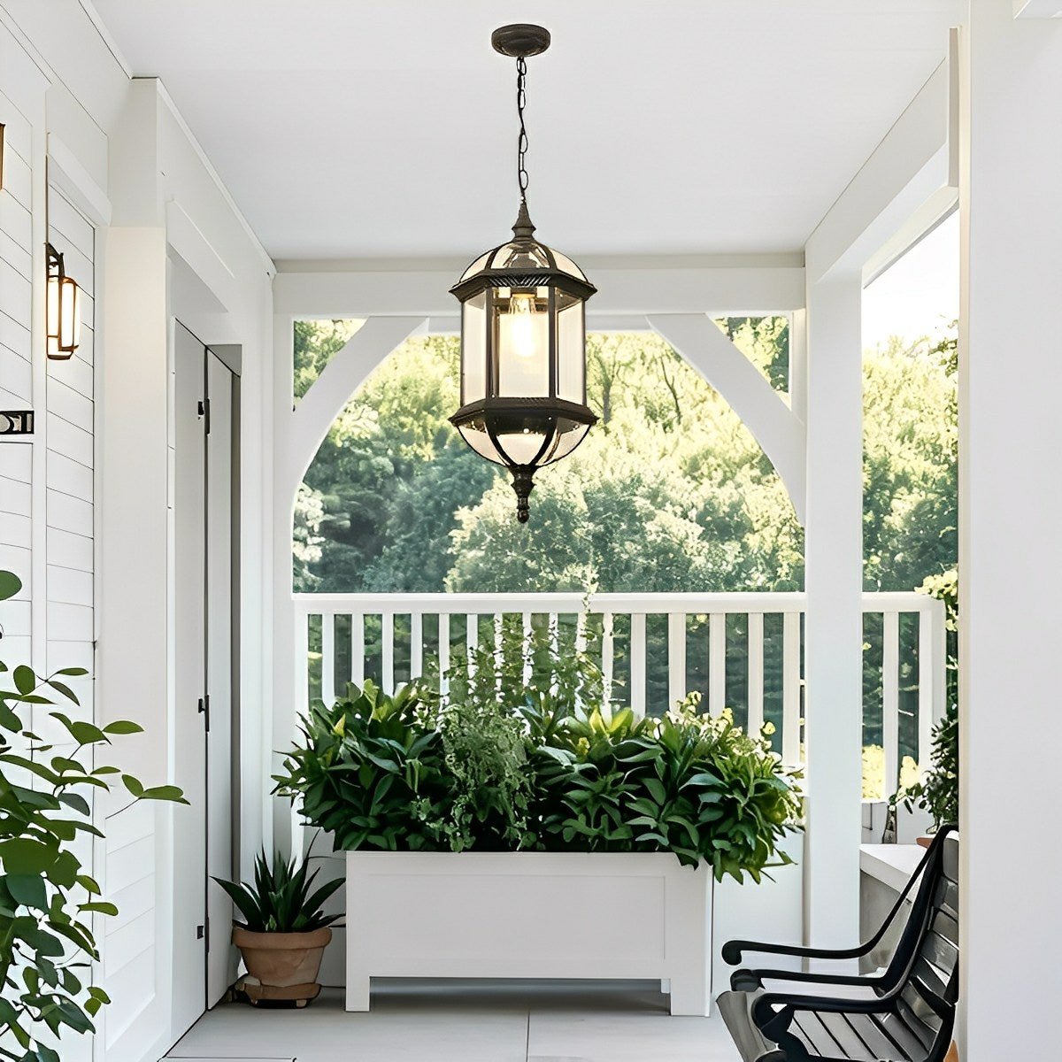 Vintage Rustic Cylinder Waterproof Outdoor LED Lantern Pendant Lights - Flare Shack