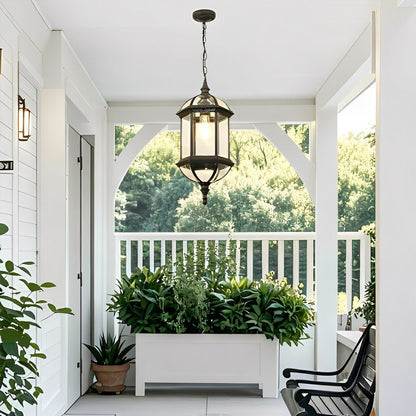 Vintage Rustic Cylinder Waterproof Outdoor LED Lantern Pendant Lights - Flare Shack