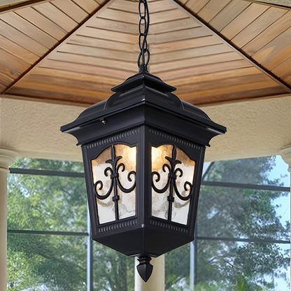 Vintage Rustic Square Arrow flower Waterproof Outdoor LED Lantern Pendant Lights - Flare Shack