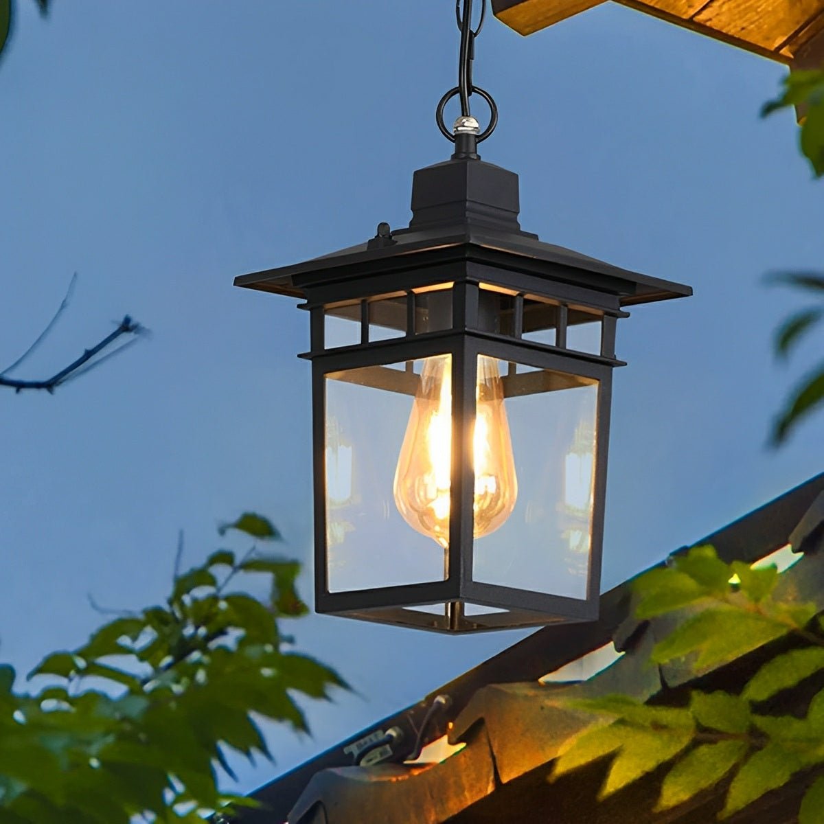 Vintage Rustic Square Waterproof Outdoor LED Lantern Pendant Lights - Flare Shack