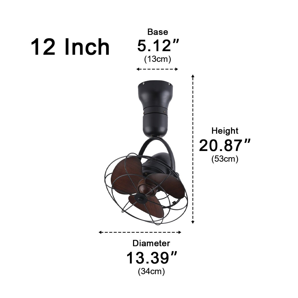Vintage Swing Rotation 6-Speed DC Motor Ceiling Fan