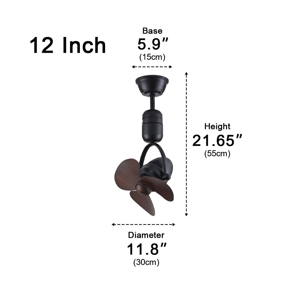 Vintage Swing Rotation 6-Speed DC Motor Ceiling Fan Wall fan