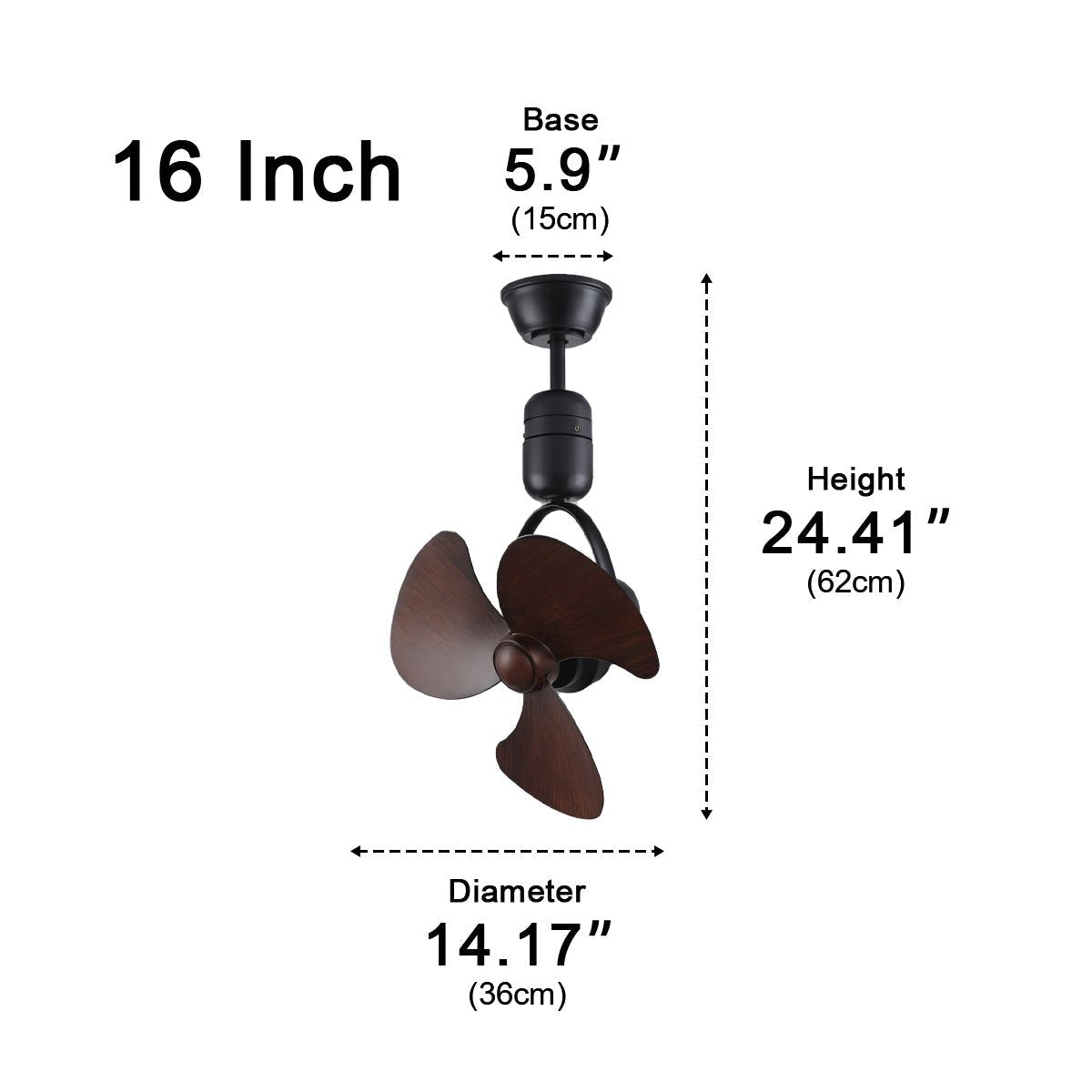 Vintage Swing Rotation 6-Speed DC Motor Ceiling Fan Wall fan