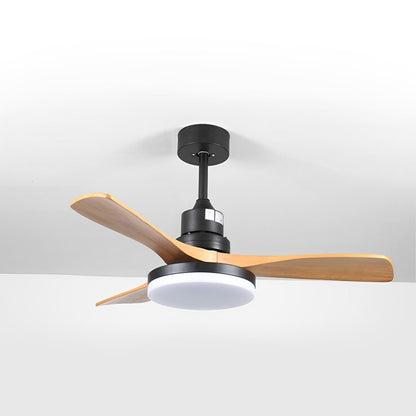 Vintage Variable Frequency Solid Wood Ceiling Fan Light - Flare Shack