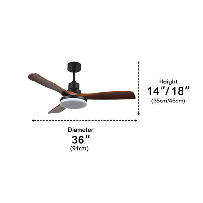 Vintage DC Motor Reverse Variable Frequency Ceiling Fan Light