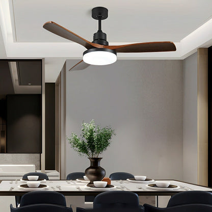 Vintage Variable Frequency Solid Wood Ceiling Fan Light - Flare Shack