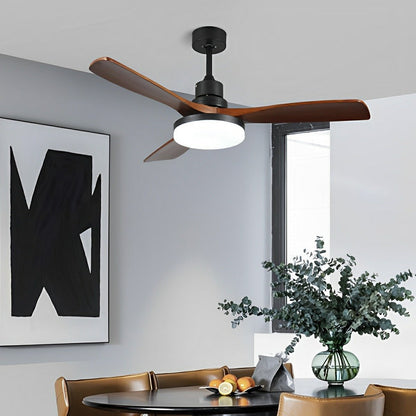 Vintage Variable Frequency Solid Wood Ceiling Fan Light - Flare Shack