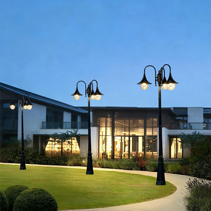 Vintage Waterproof Flared LED Outdoor Pathway Pole Lights - Flare Shack