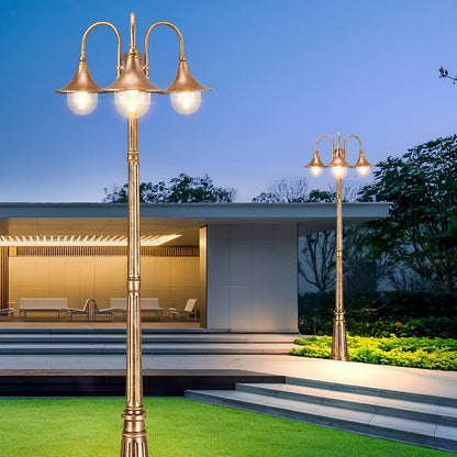 Vintage Waterproof Flared LED Outdoor Pathway Pole Lights - Flare Shack