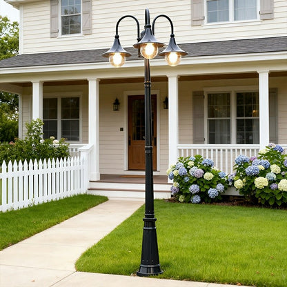 Vintage Waterproof Flared LED Outdoor Pathway Pole Lights - Flare Shack