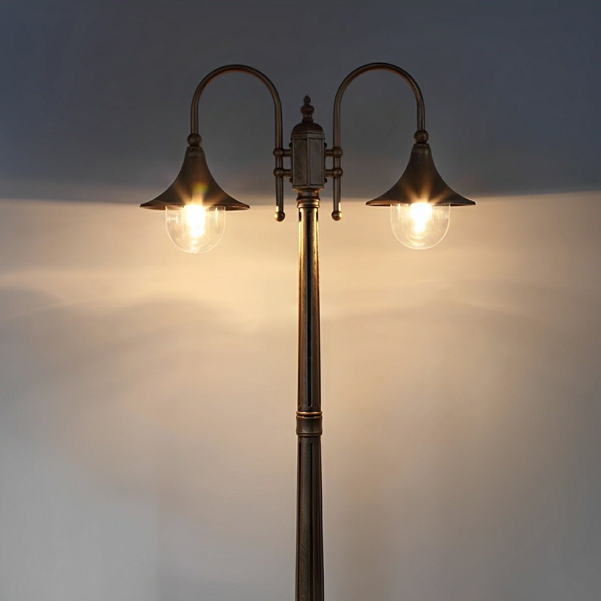 Vintage Waterproof Flared LED Outdoor Pathway Pole Lights - Flare Shack