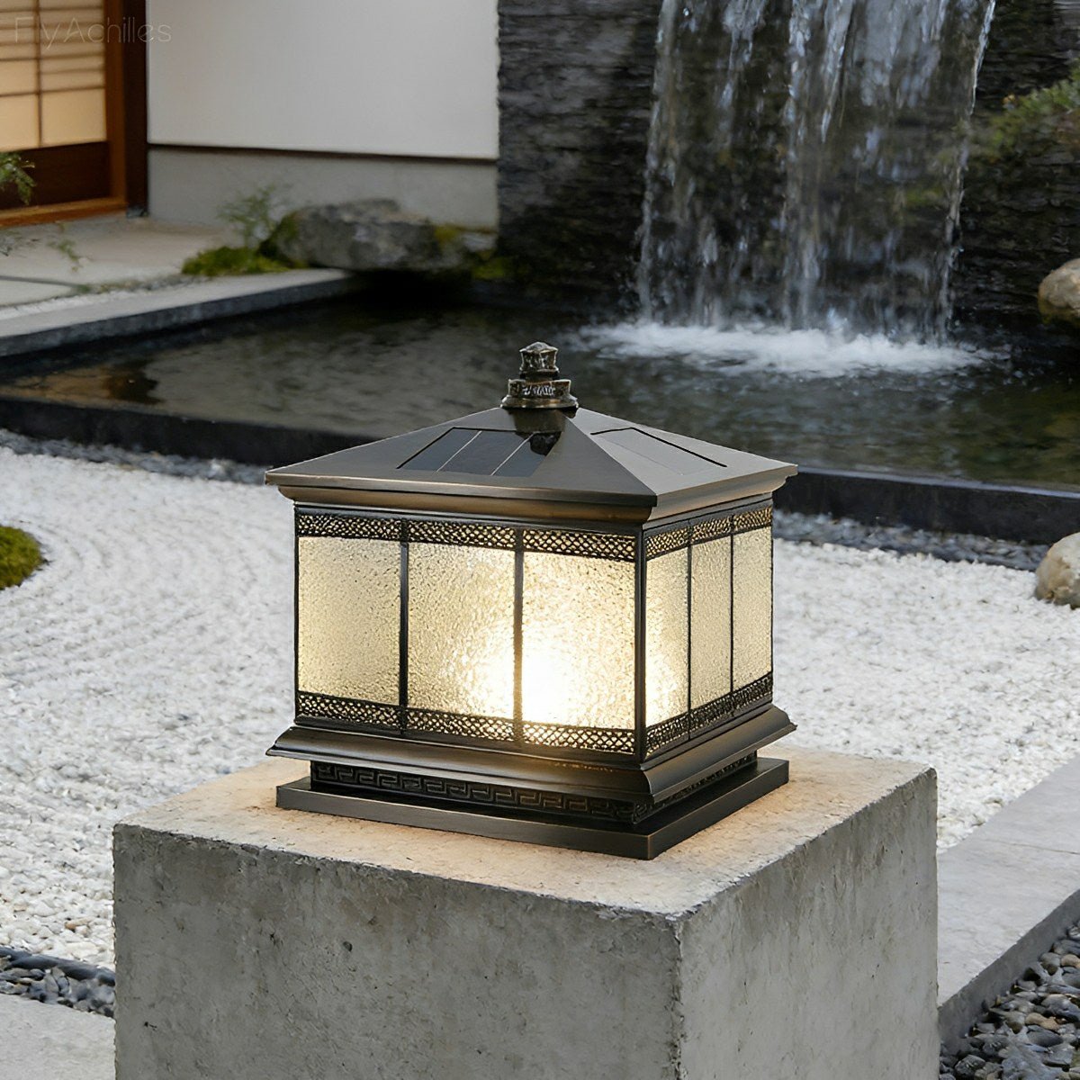 Vintage Waterproof Tower Shape Fence Outdoor Post Caps Lights