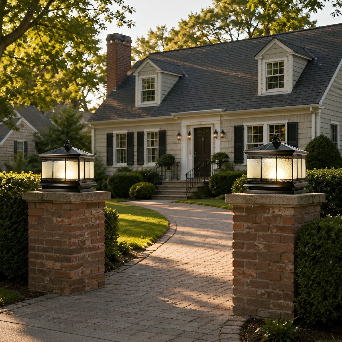 Vintage Waterproof Tower Shape Fence Outdoor Post Caps Lights