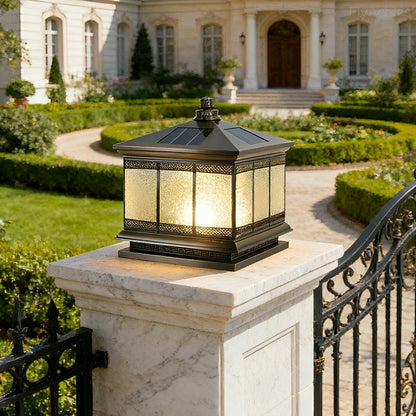 Vintage Waterproof Tower Shape Fence Outdoor Post Caps Lights