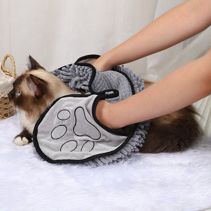 Dog Towel Wrap With Hand Pockets Quick Dry Microfiber For Pets Soft Absorbent Bath Wrap Fall 2025 Cozy Gift