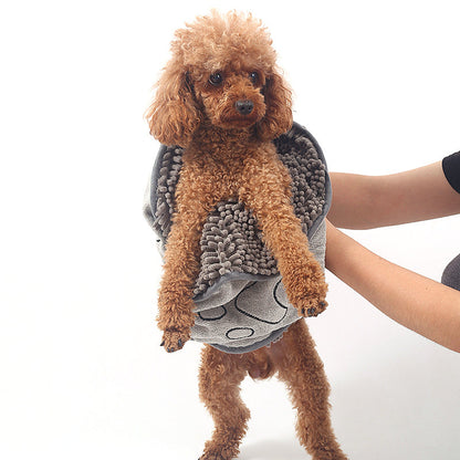 Dog Towel Wrap With Hand Pockets Quick Dry Microfiber For Pets Soft Absorbent Bath Wrap Fall 2025 Cozy Gift