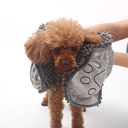 Dog Towel Wrap With Hand Pockets Quick Dry Microfiber For Pets Soft Absorbent Bath Wrap Fall 2025 Cozy Gift