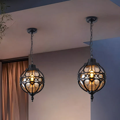 Waterproof Aluminum Glass Ball Outdoor Chandelier Light Hanging Light - Flare Shack