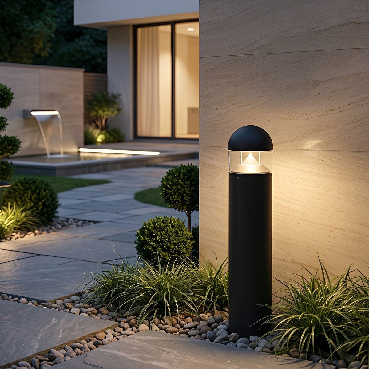 Waterproof Aluminum Metal Post Bollard Light Pillar Lantern Pathway