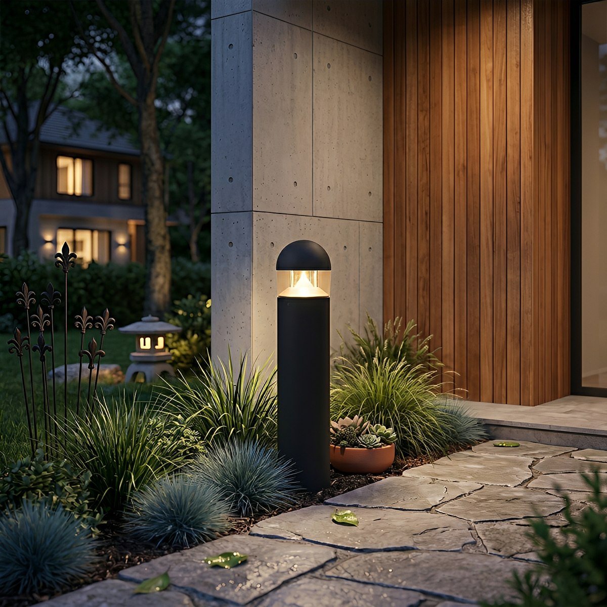 Waterproof Aluminum Metal Post Bollard Light Pillar Lantern Pathway - Flare Shack