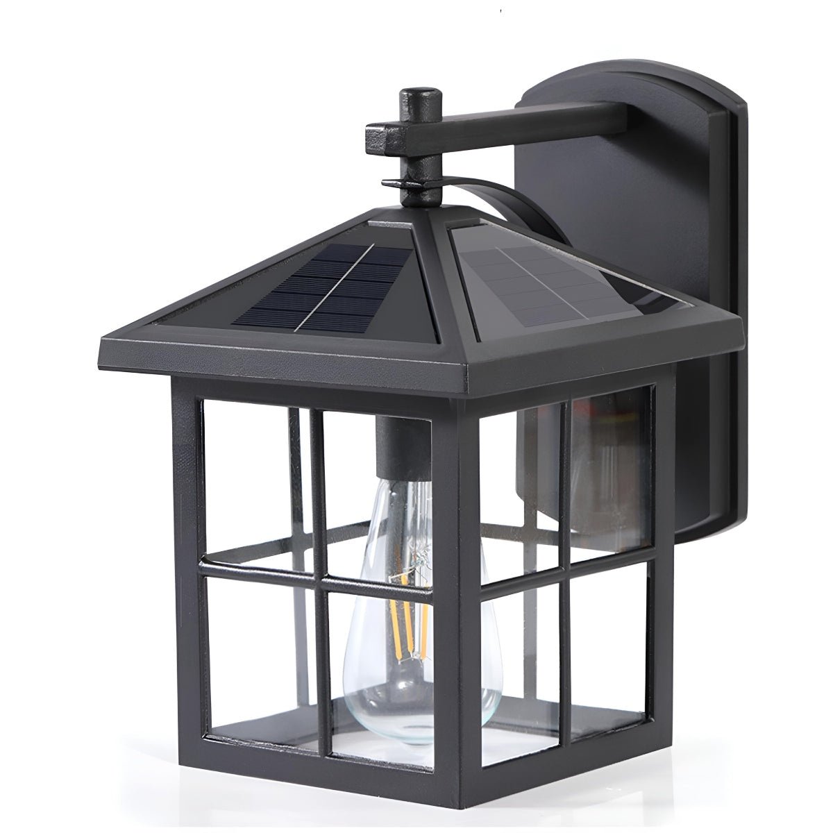 Waterproof Black Farmhouse Cross Lantern Outdoor Porch LED Wall Lights