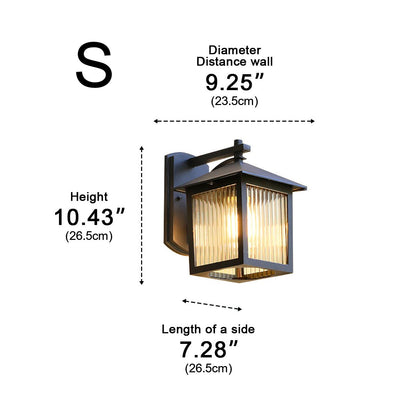 Waterproof Black Farmhouse Cross Lantern Outdoor Porch LED Wall Lights