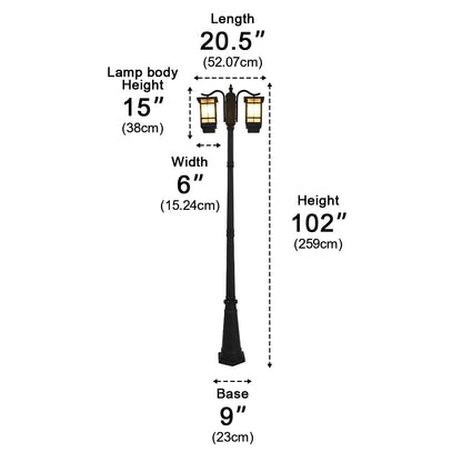 Classic Waterproof Black Outdoor Pole Lights LED Street Lamp