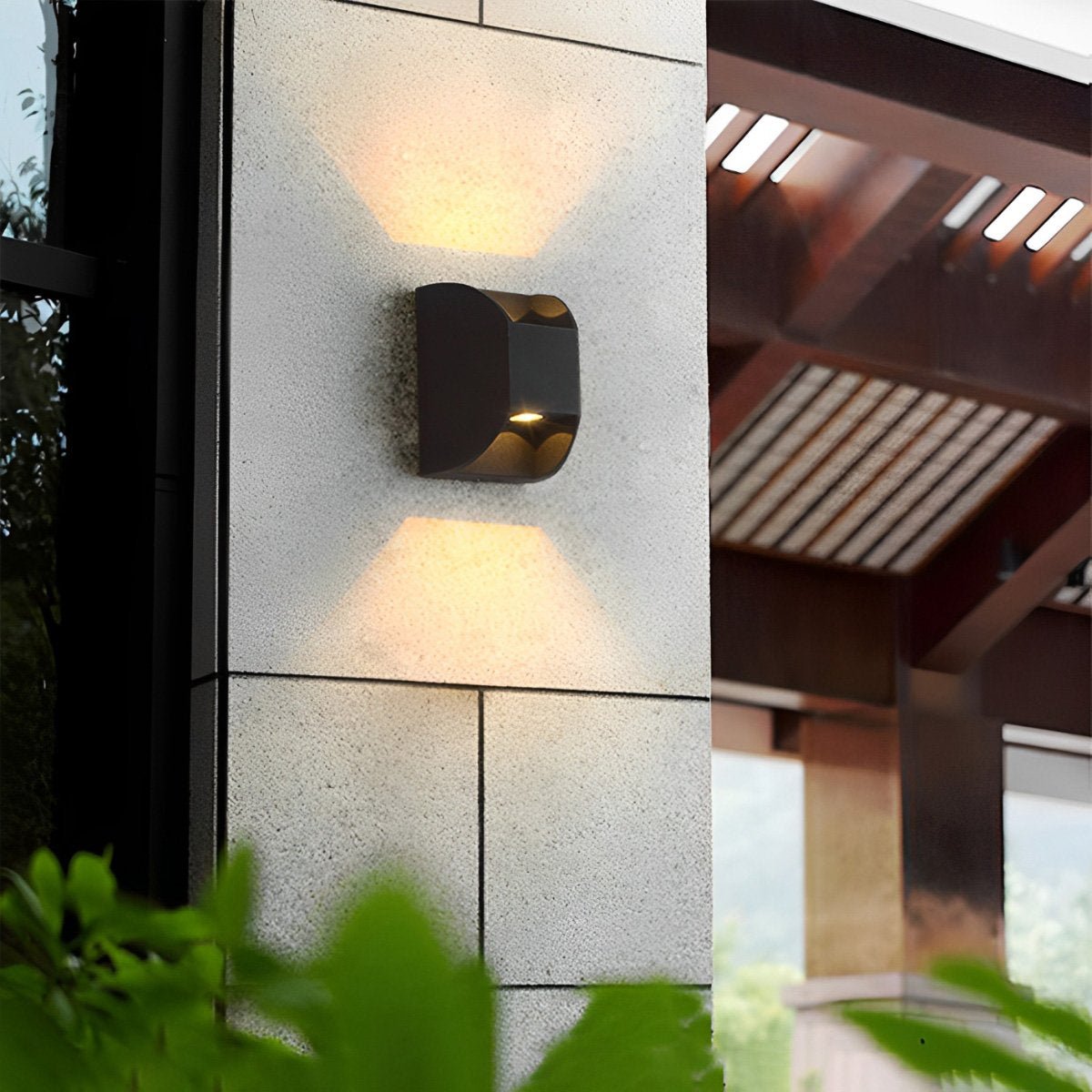 Waterproof Black Up and Down LED Outdoor Wall Sconces - Flare Shack