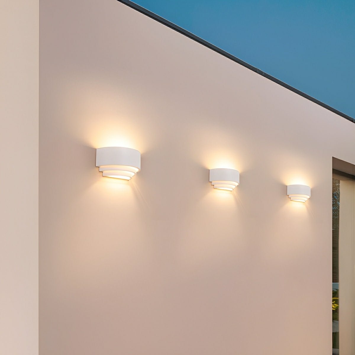 Waterproof Cement Tiered Up and Down LED Outdoor Wall Lights - Flare Shack
