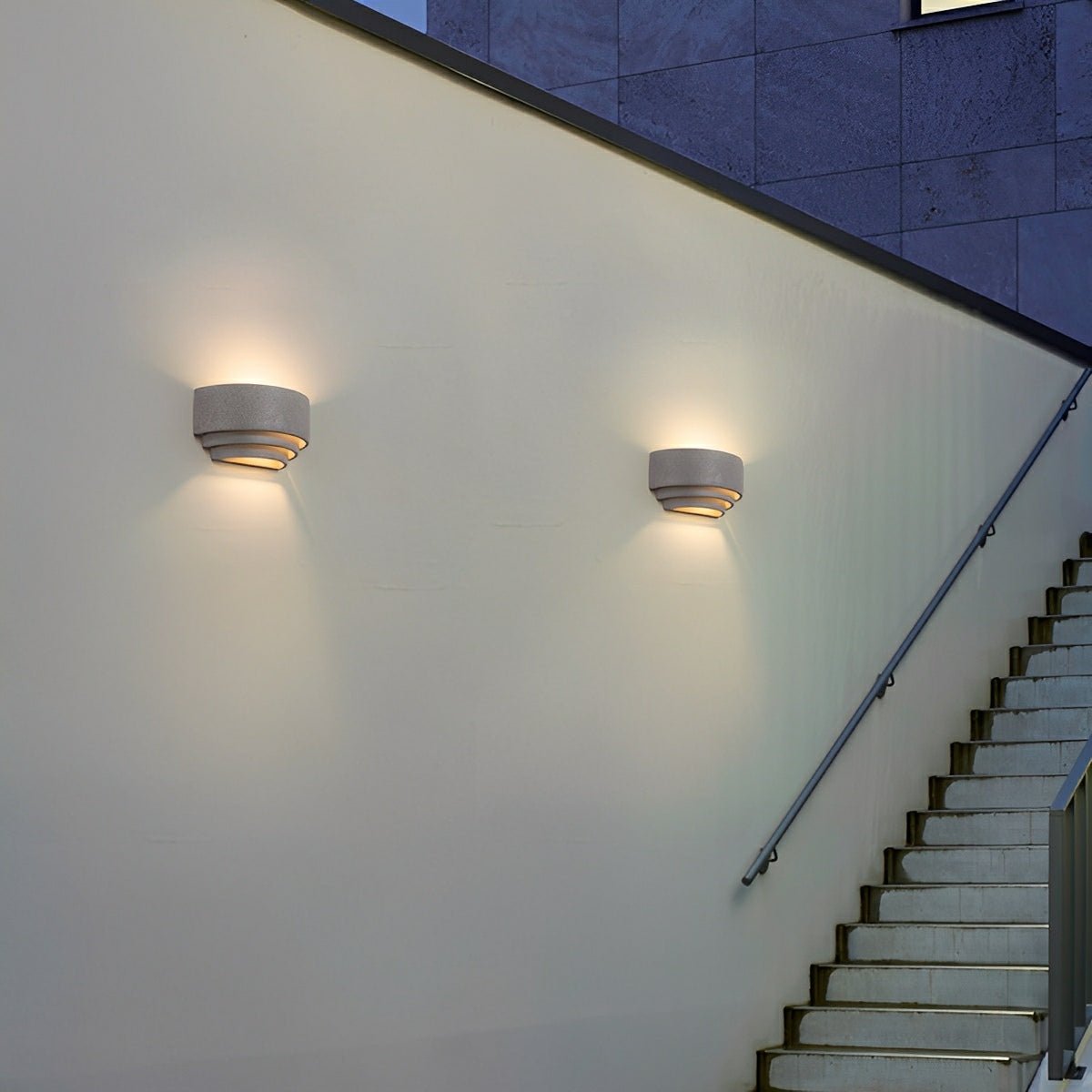 Waterproof Cement Tiered Up and Down LED Outdoor Wall Lights - Flare Shack