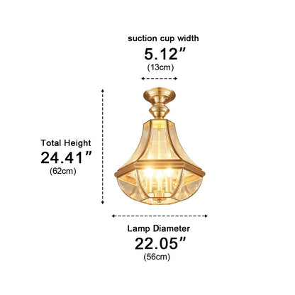 Waterproof Copper Luxury Diamond LED Outdoor Ceiling Lights
