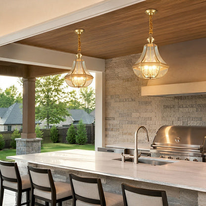 Waterproof Copper Luxury Diamond LED Outdoor Pandent Lights