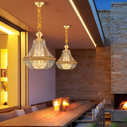 Waterproof Copper Luxury Diamond LED Outdoor Pandent Lights