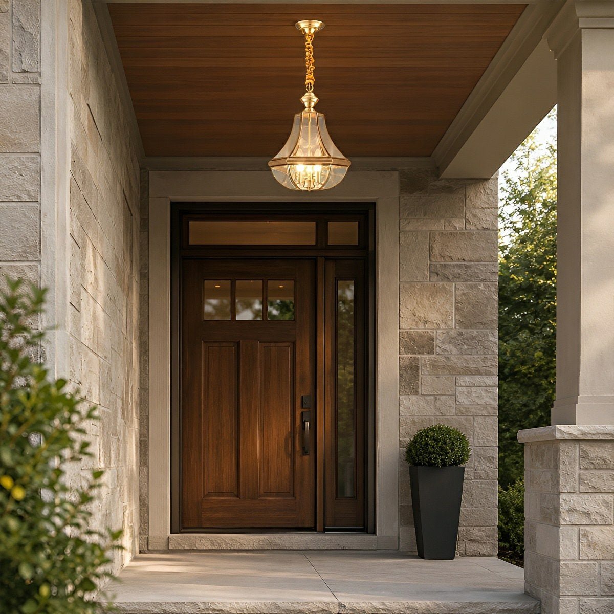 Waterproof Copper Luxury Diamond LED Outdoor Pandent Lights