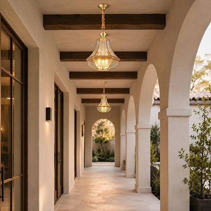 Waterproof Copper Luxury Diamond LED Outdoor Pandent Lights