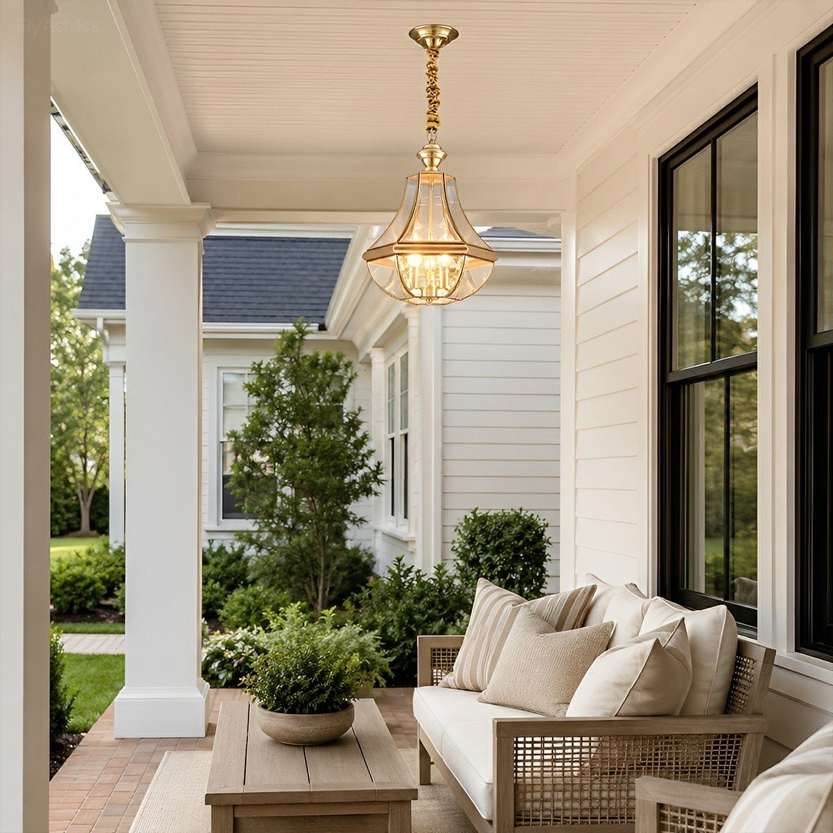 Waterproof Copper Luxury Diamond LED Outdoor Pandent Lights