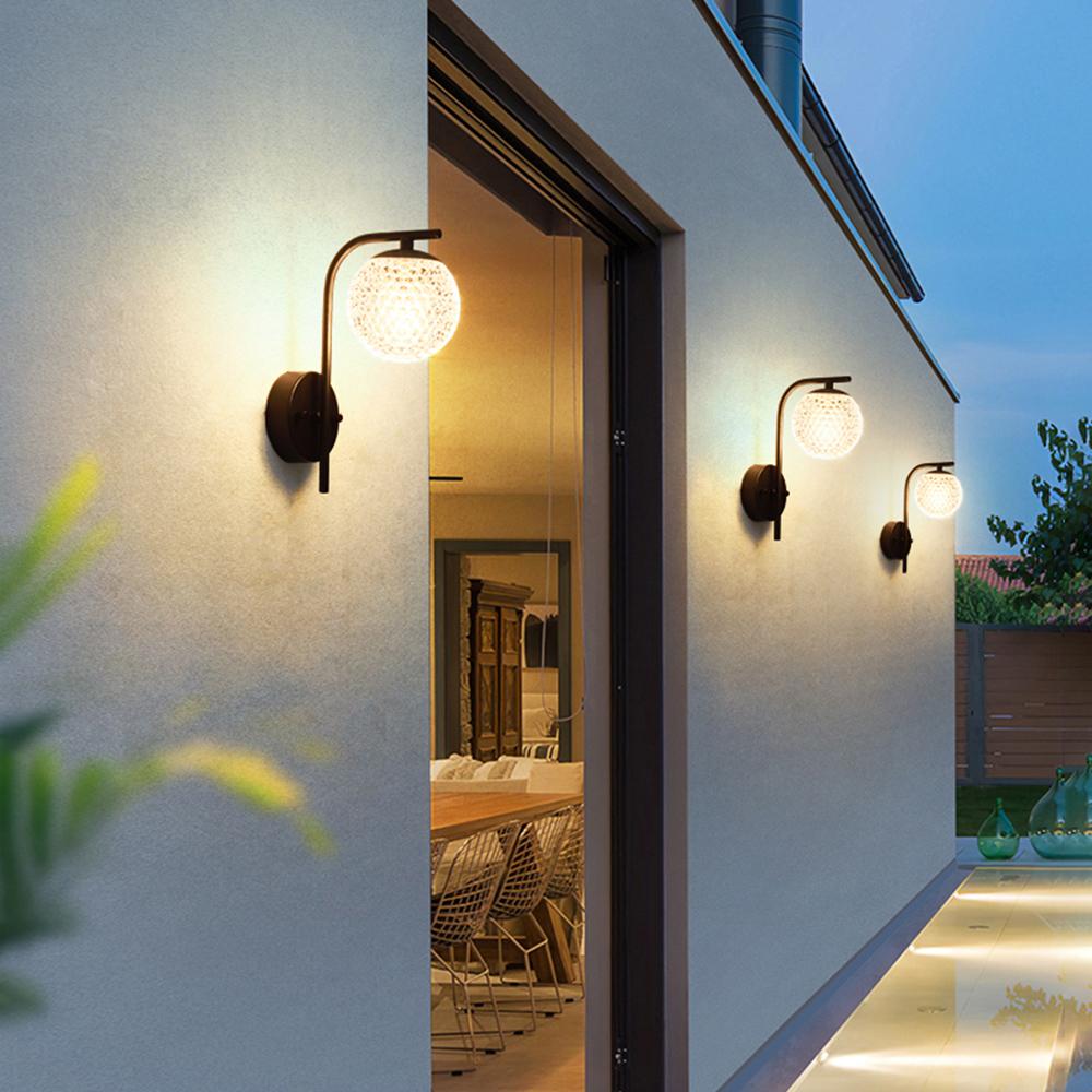 Waterproof Crystal Globe LED Outdoor Wall Sconces - Flare Shack