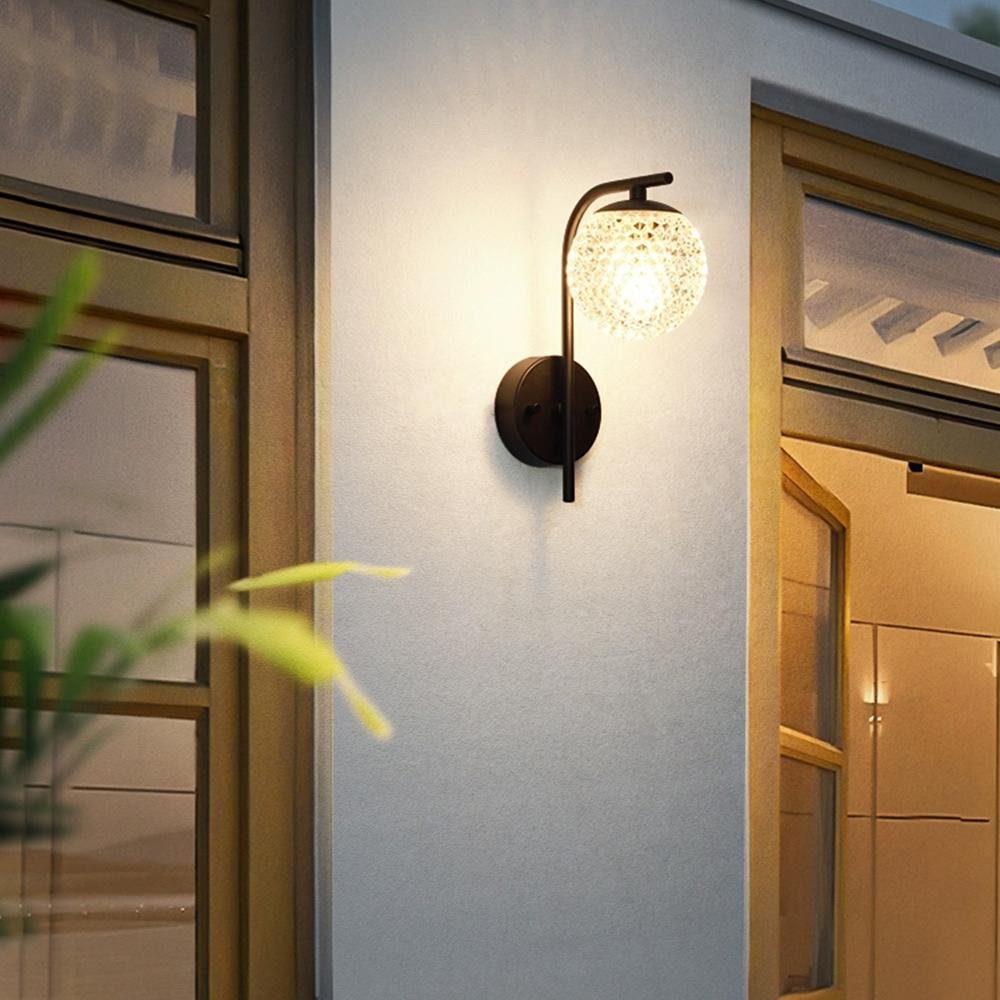 Waterproof Crystal Globe LED Outdoor Wall Sconces - Flare Shack