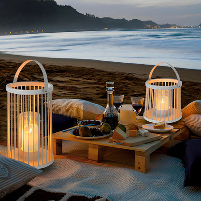 Waterproof Cylinder Outdoor Floor Lamps Hanging LED Candle Lanterns - Flare Shack